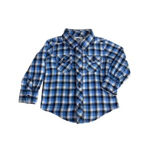 Old Navy Toddler Blue Plaid Flannel